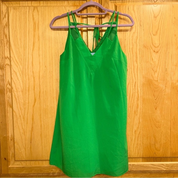 Cece Green Slip Dress - Picture 2 of 9